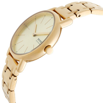 【新品】SKAGEN SIGNATUR イエローゴールド ユニセックスウォッチ Signatur Lille Slim Gold-Tone Steel Mesh Watch SKW2693 - Skagen