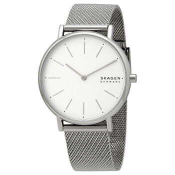 Skagen Ancher White Dial Steel Mesh Ladies Watch SKW2478
