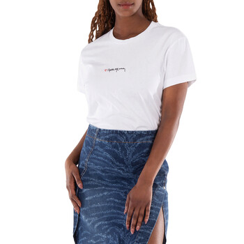 Tシャツ・カットソー RABANNE Woman T-Shirt Nude 23FJTE117CO0471 P270 Rabanne Ladies Nude Logo-Embroidered Cropped T-Shirt, Brand