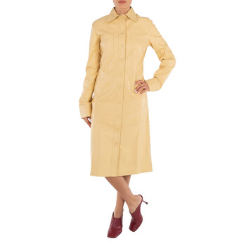 Faux-Leather Long-Sleeve Dress 6A0210 3BU393-9203