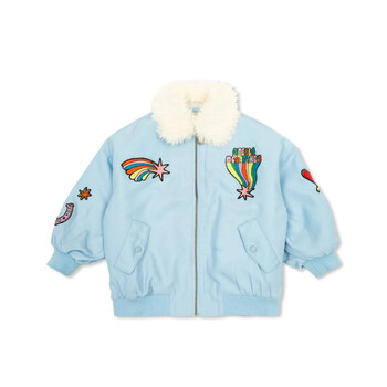 ジャケット Stella McCartney SS25 (6D0344 3SQH104545) Stella McCartneyのブラック Alter Mat フェイクレザー ボンバー