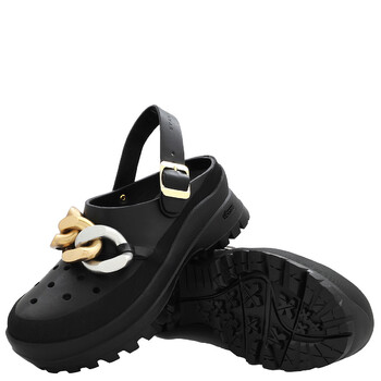 Ladies Black Falabella Trace Slingback Clogs