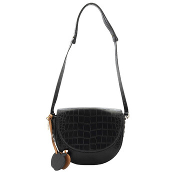 Stella McCartney Ladies Black Medium Frayme Embossed