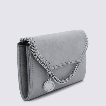 Light Grey Faux Leather Continental Wallet Crossbody Bag