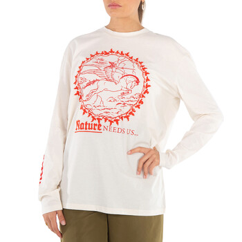 Stella McCartney Logo Printed Long-Sleeve T-Shirt, Size Medium