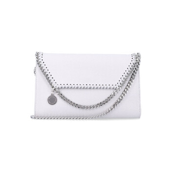 Pearl Grey Falabella Crossbody Wallet