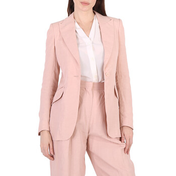 Rose Fluid Linen Single-Breasted Blazer 650038 3STA49-5900