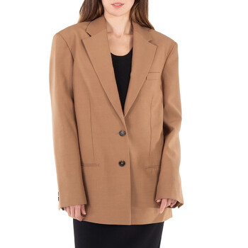 Stella McCartney Ladies Brown Checked Single-Breasted Blazer