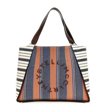 STELLA McCARTNEY トートバッグ 7b0048-wp0221-9043 Stella McCartney Logo Printed Cotton Tote Bag 7B0048 WP0221