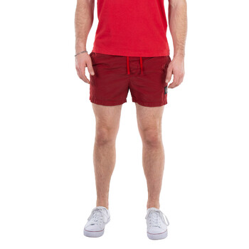 Burberry Brandon Ekd Tb-Monogram Silk Shorts, Size Small
