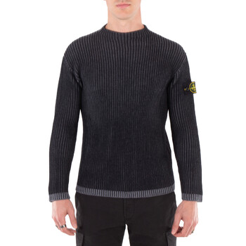 Stone Island Men's Melange Charcoal Vanise Full Rib Rws Wool