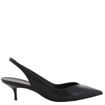 Eva Patent Leather Slingback Pumps SI720 BLK-BLACK