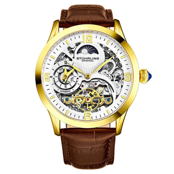 Stuhrling gold chain watch new n box with free Burberry scarf Stuhrling Original Legacy Automatic Gold Dial Men main image 2