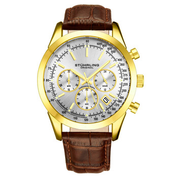 Stuhrling Original Monaco Quartz Silver Dial Men display picture 2