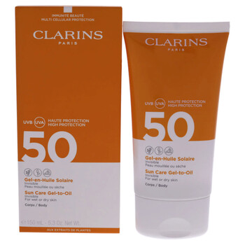 Sun Care Gel-to-Oil SPF 50 by Clarins for Unisex - 5.3 oz Sunscreen