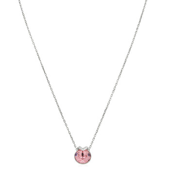 Bella Pink Round Cut  V Pendant