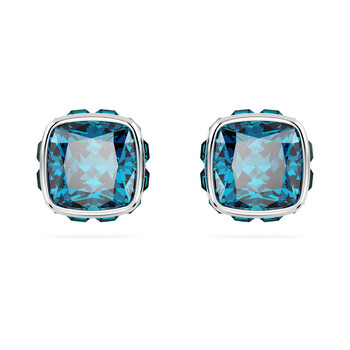 梨✨ Swarovski Birthstone Pierced Earrings Studs Feb Rhodium