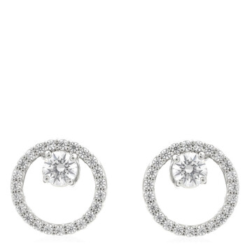 ピアス SWAROVSKI Idyllia rhodium stud earrings 5691483 Idyllia stud earrings, Mixed cuts, Snowflake, White, Rhodium