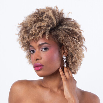 Constella Rhodium Plated Drop Earrings