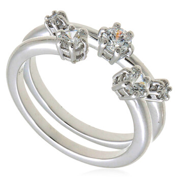 Swarovski Gold,Tone Plated Constella Ring Set (2), Size 55 (US