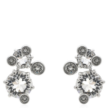 【SWAROVSKI】5563278 Attract Circle ピアス Attract hoop earrings, Round cut, White, Rhodium plated