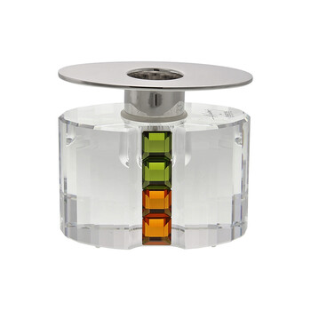 Crystal Rainbow Candleholder Olivine/Topaz 276705