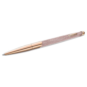 Stylo Roller Crystalline Nova, Blanc, Placage de ton or rosé