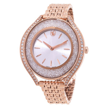 Swarovski Crystalline Aura Quartz White Silver Dial Ladies Watch