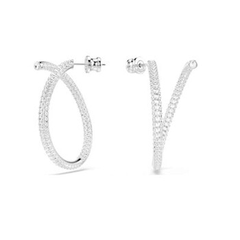 Swarovski Dextera Pierced Earrings Interlinked Rhodium Shiny
