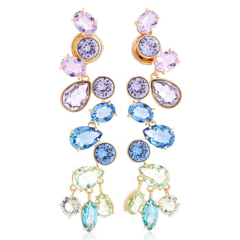 Swarovski Gema Gold-Tone Plated Crystal Earrings 5737450 9009657374503 ...
