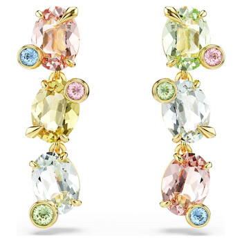 Swarovski Gema Clip Earrings Gold Shiny Pink 5688479