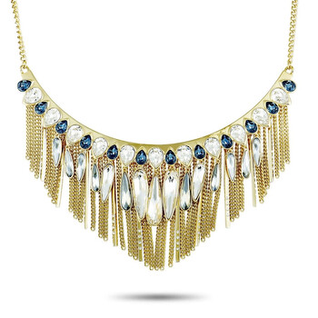 Gipsy Yellow Gold Plated Crystal Necklace Gipsy Yellow Gold Plated Crystal Necklace