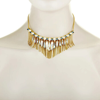 Gipsy Yellow Gold Plated Crystal Necklace Gipsy Yellow Gold Plated Crystal Necklace