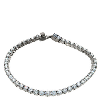Swarovski Matrix Tennis Bracelet Round Ruthenium Shiny