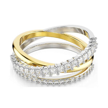 Hyperbola Crystal Metal Ring, Size 52 5714161