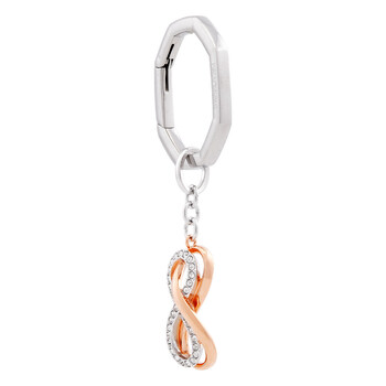 Hyperbola Key Ring Mixed Plating Crystal