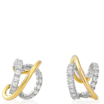 Swarovski Hyperbola Pierced Earrings Rose Gold Shiny Clear 5698702 ...
