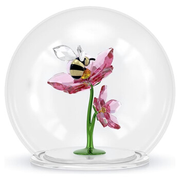 Idyllia Bee and Flowers Glass Ball