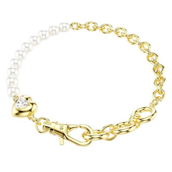 Swarovski Dextera Crystal Pearl Rhodium Plated Bracelet 5696256