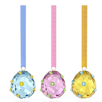 Idyllia Crystal Trio Eggs Ornament Set 5748225