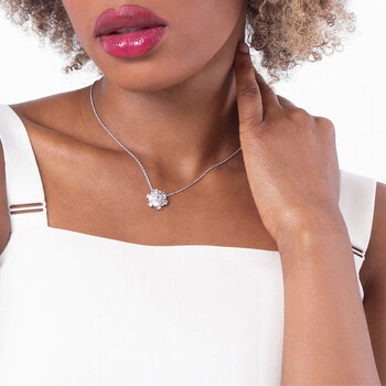 Idyllia E Pendant Pendant Rhodium Shiny White