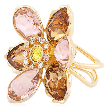 Idyllia Flower Motif Gold-Tone Plated Ring M5736224