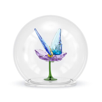 Idyllia Glass Ball Butterfly and Flower Figurine