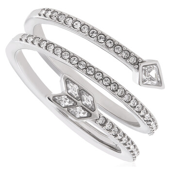 『SA RING 925 19』 Swarovski Dextera Rhodium Plated Ring Set, Size 58 (US 8) 5709843