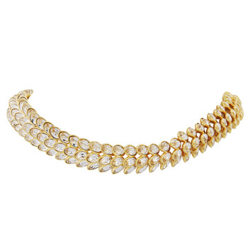 Swarovski Constella Necklace Chain Gold Shiny White 5683354 Swarovski Constella Necklace Chain Gold Shiny White 5683354