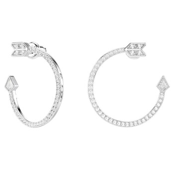 Idyllia Rhodium Plated Hoop Earrings