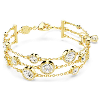 【SWAROVSKI】Imber ブレスレット 5682586 Imber Tennis bracelet, Round cut, White, Gold-tone plated