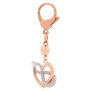 Infinite Key Ring Bag Charm Rose Gold Shiny Multi