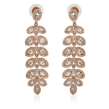 Swarovski Ladies Baron Rose Gold Plated Pierced Clear Crystal