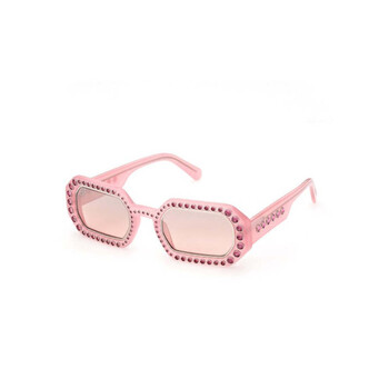Ladies Pink Rectangular Sunglasses 5636336